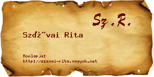 Szávai Rita névjegykártya