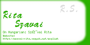 rita szavai business card